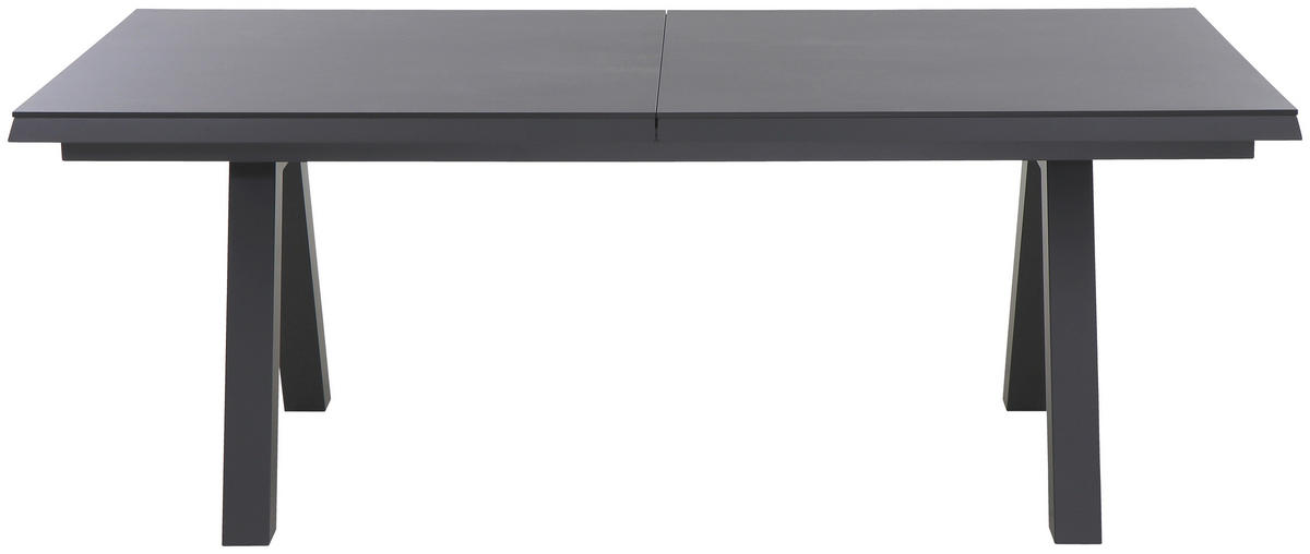 GARTENTISCH 200-260/100/77 cm Metall rechteckig  - Anthrazit/Graphitfarben, Basics, Kunststoff/Metall (200-260/100/77cm) - Siena Garden