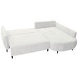 ECKSOFA  in Chenille Creme  285/200 cm  - Creme/Schwarz, MODERN, Textil/Metall (285/200cm) - Carryhome