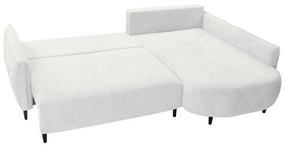 ECKSOFA  in Chenille Creme  285/200 cm  - Creme/Schwarz, MODERN, Textil/Metall (285/200cm) - Carryhome
