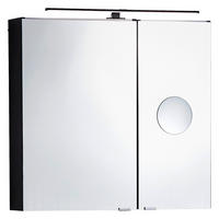 SPIEGELSCHRANK 75/70,3/15 cm  - Chromfarben/Schwarz, Basics, Glas/Holzwerkstoff (75/70,3/15cm) - Sadena