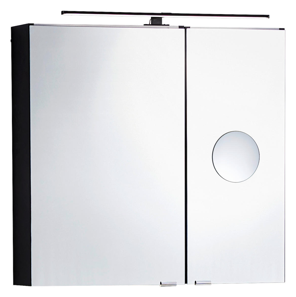 SPIEGELSCHRANK 75/70,3/15 cm  - Chromfarben/Schwarz, Basics, Glas/Holzwerkstoff (75/70,3/15cm) - Sadena