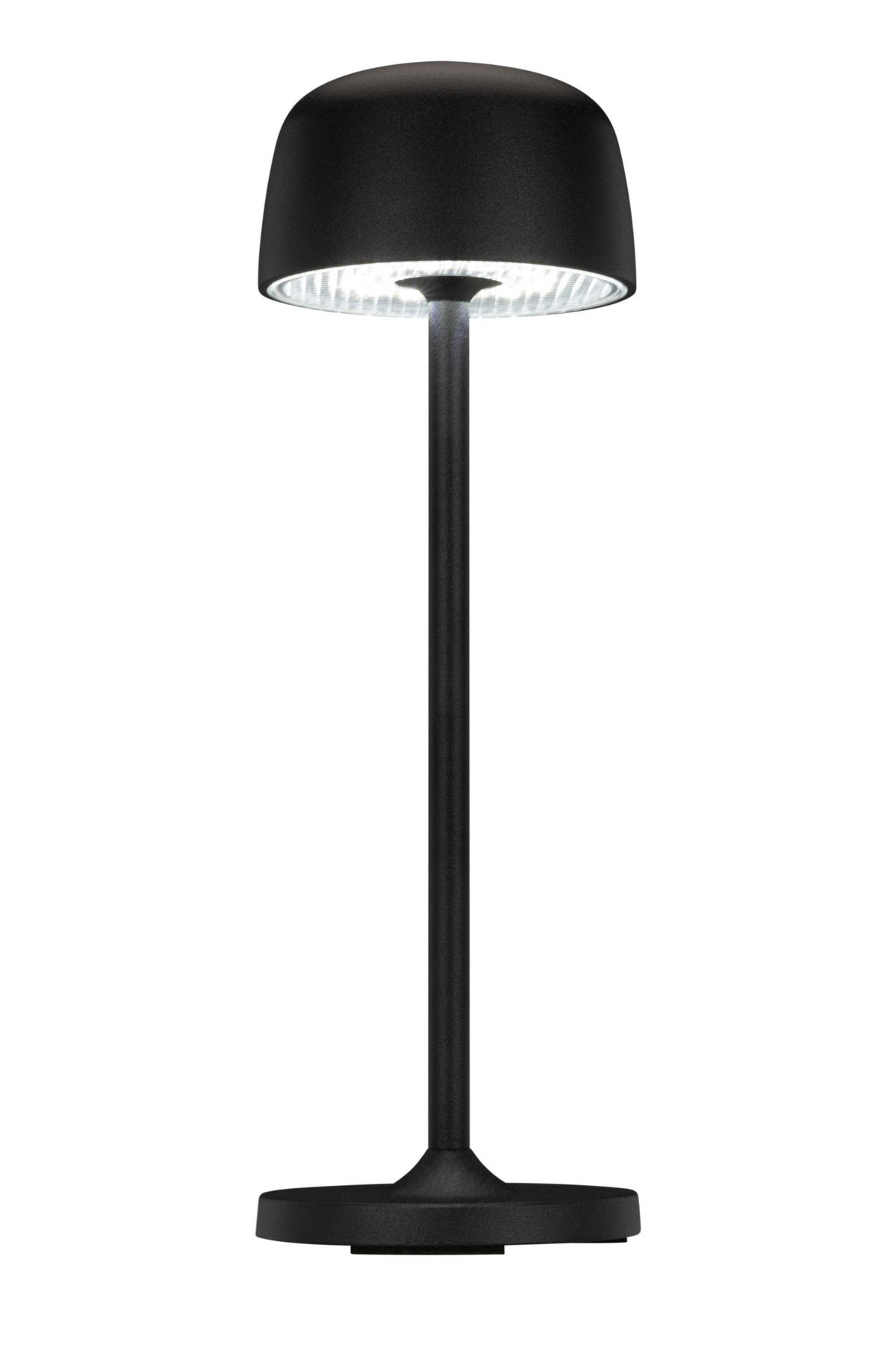STOLNÍ LAMPA NA BATERIE 7,6/24 cm - černá/průhledné, Design, kov/plast (7,6/24cm) - Novel