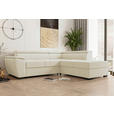 ECKSOFA  in Flachgewebe Beige  - Beige/Schwarz, KONVENTIONELL, Kunststoff/Textil (266/220cm) - Carryhome