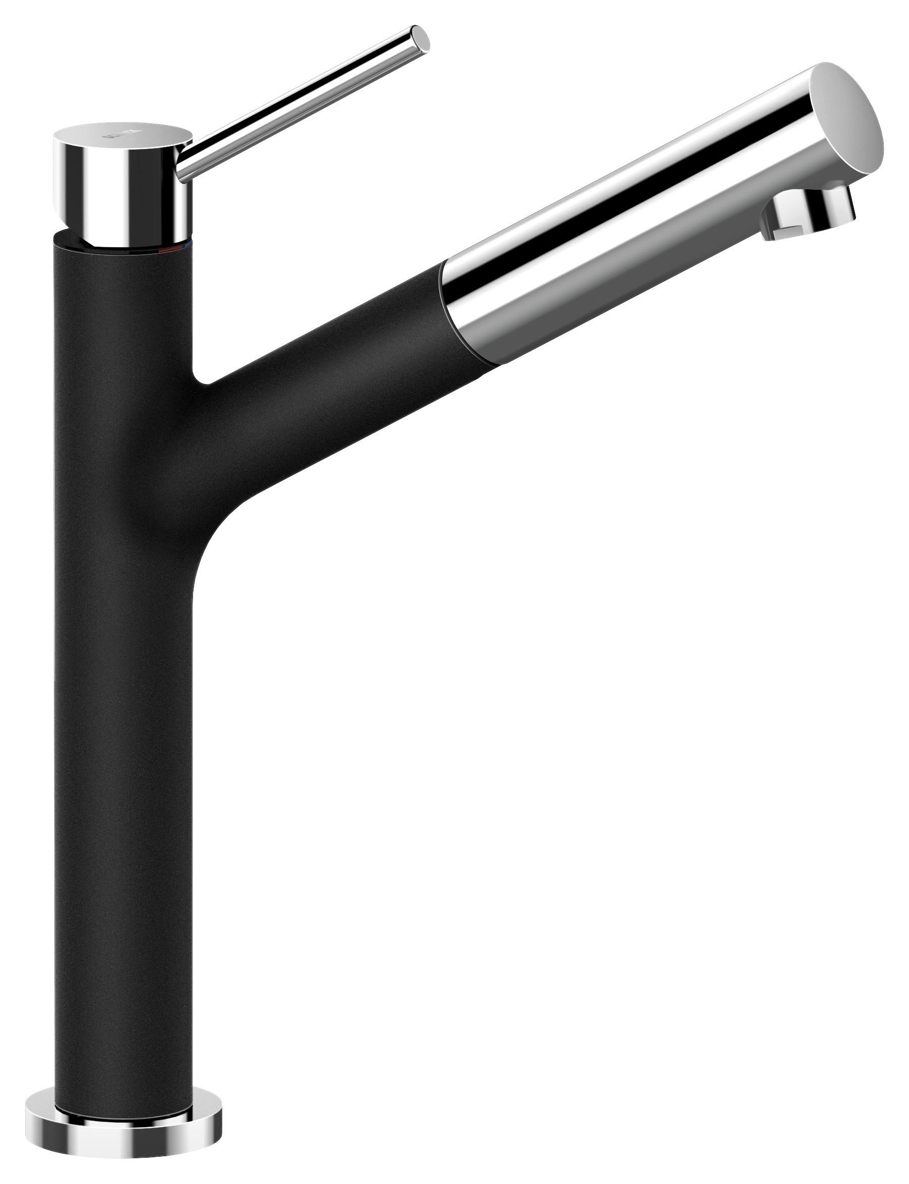 Schock Küchenarmatur Dion Schwarz, Chrom 5x29.3x23.2 cm