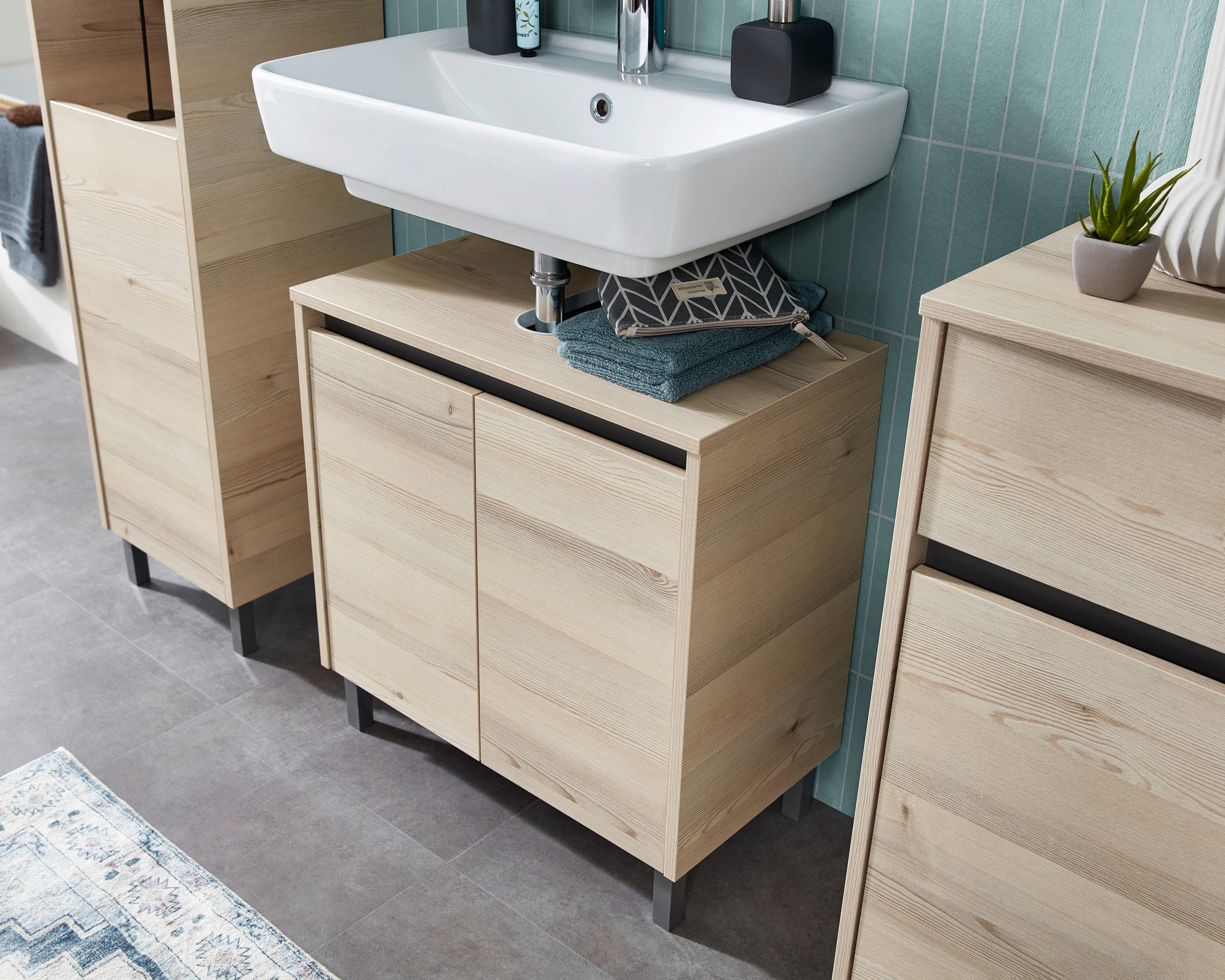 WASCHBECKENUNTERSCHRANK 60/53/33 cm  - Pinienfarben, KONVENTIONELL, Holzwerkstoff (60/53/33cm) - Xora