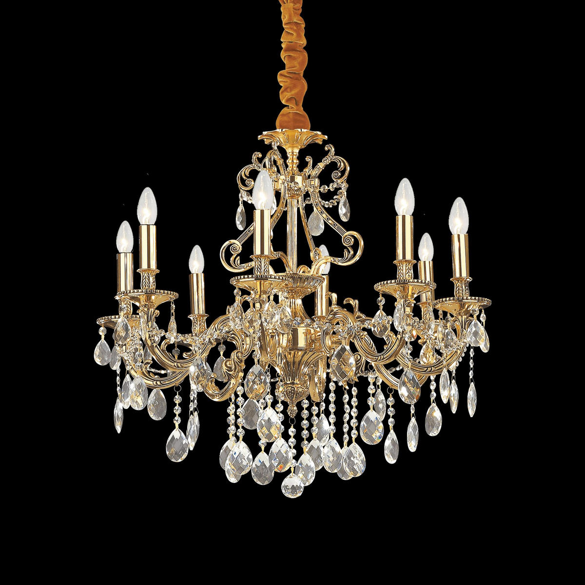LUSTER  73/95-120 cm       - zlatne boje, Konvencionalno, staklo/metal (73/95-120cm)