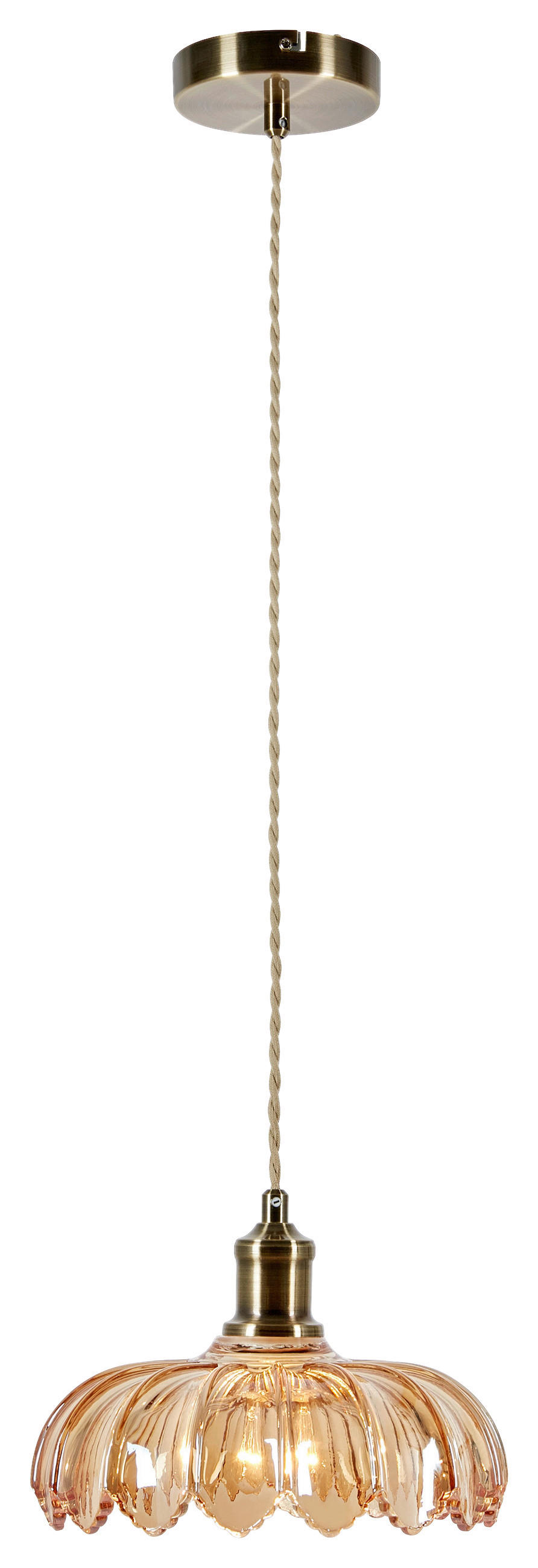 HÄNGELEUCHTE KURAGE 25.5/18 cm   - Messingfarben/Bernsteinfarben, Basics, Metall (25.5/18cm) - Markslöjd