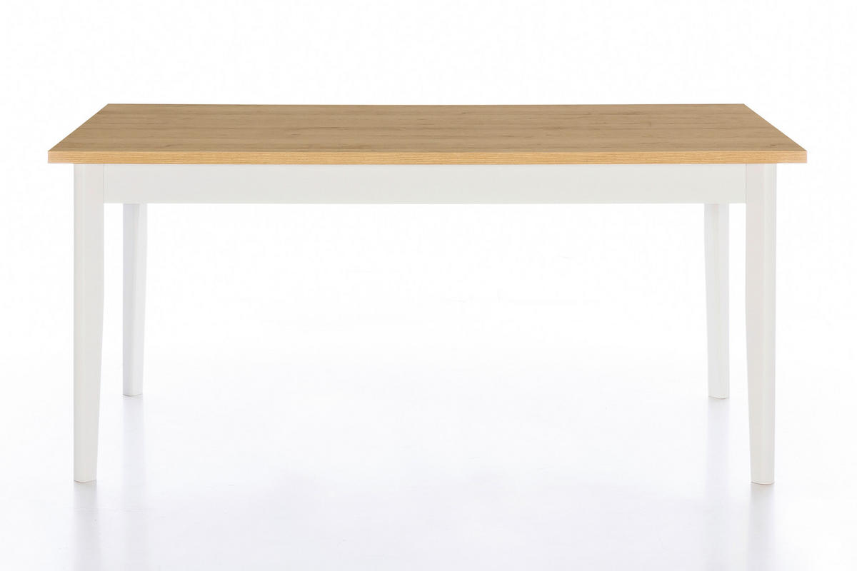 KIHÚZHATÓ ASZTAL - tölgyfa/fehér, Basics, faalapú anyag (160-220/75/90cm) - Hom`in