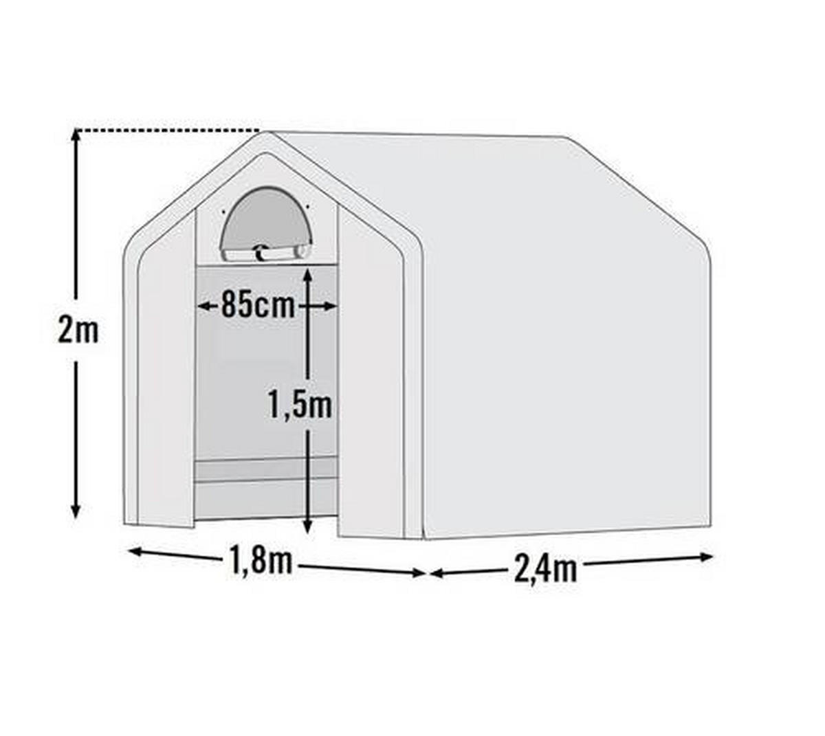 SKLENÍK   - biela, Basics, plast (180/200/240cm)