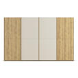 SCHWEBETÜRENSCHRANK 360/223/68 cm 4-türig Eichefarben, Champagner  - Champagner/Eichefarben, Design, Glas/Holz (360/223/68cm) - Novel