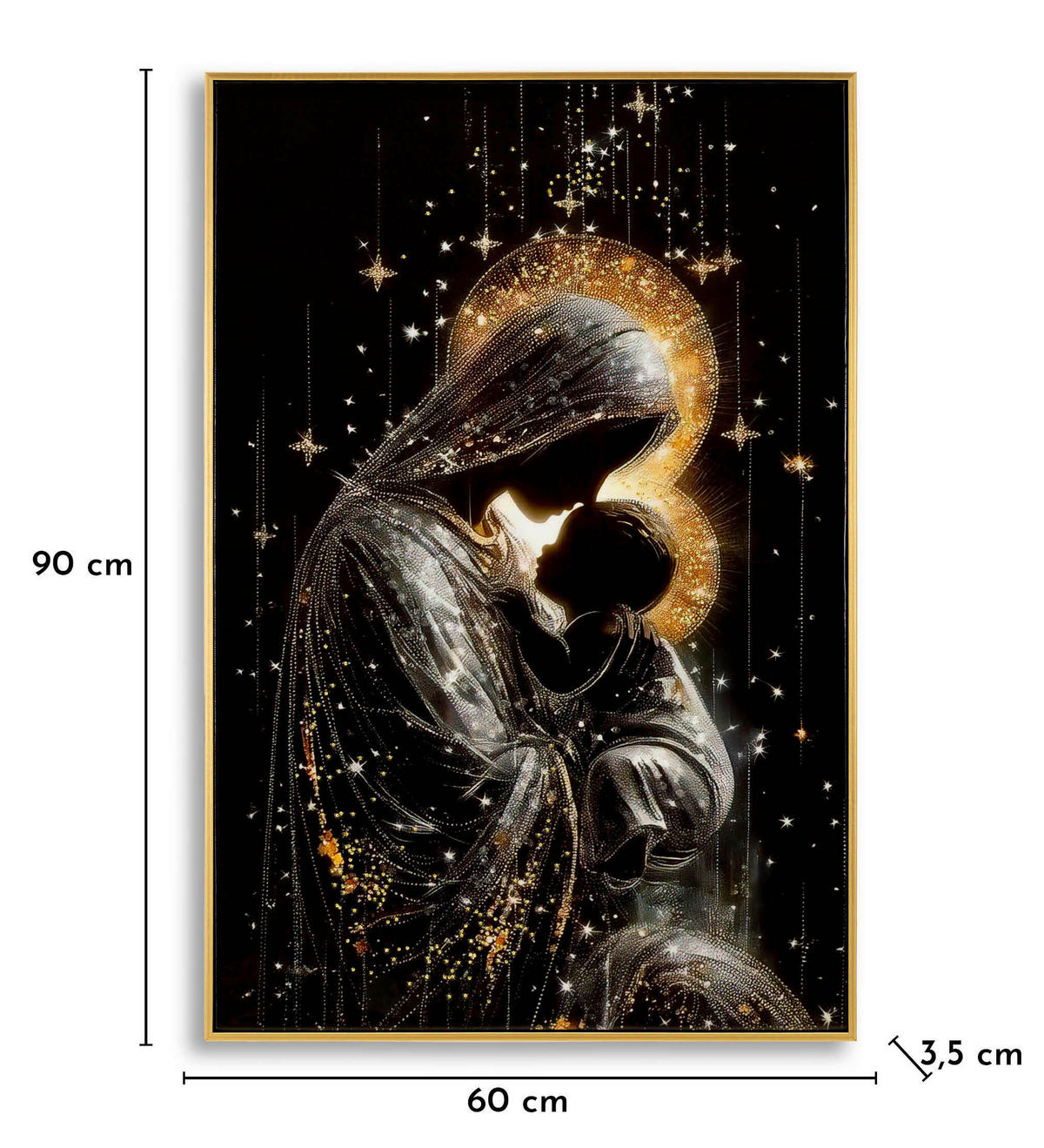 LEINWANDBILD  - Goldfarben, Basics, Holz/Kunststoff (60/90/3.5cm)