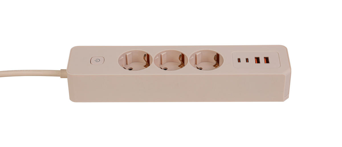 STECKDOSENLEISTE - Roségold, Basics, Kunststoff/Metall (24/5,5/4cm) - Mican