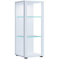 VITRINEWeiss  - Weiss/Schwarz, Modern, Glas/Holzwerkstoff (35/90/35cm) - MID.YOU