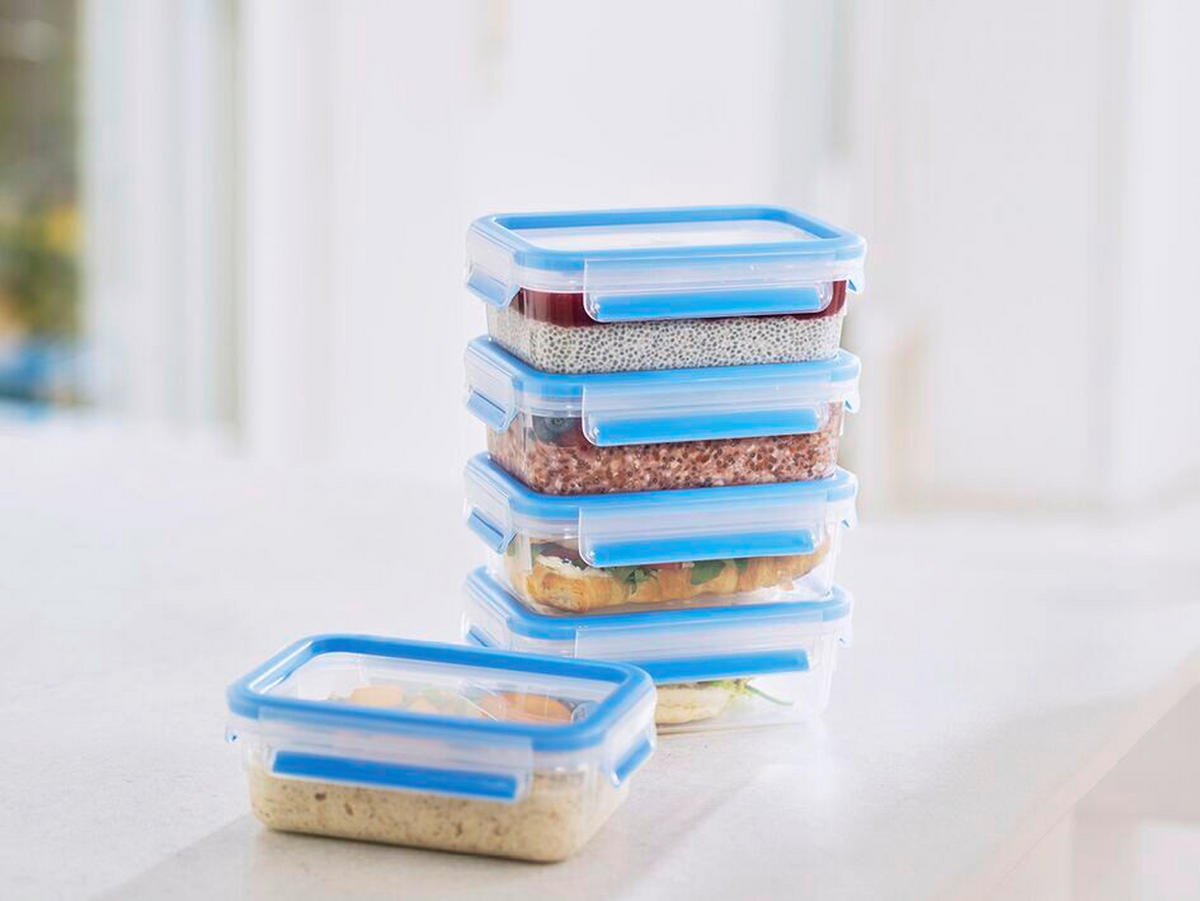 FRISCHHALTEDOSENSET Clip & Close 5-teilig  - Transparent, Basics, Kunststoff (16,7/11,7/27,1cm) - Emsa