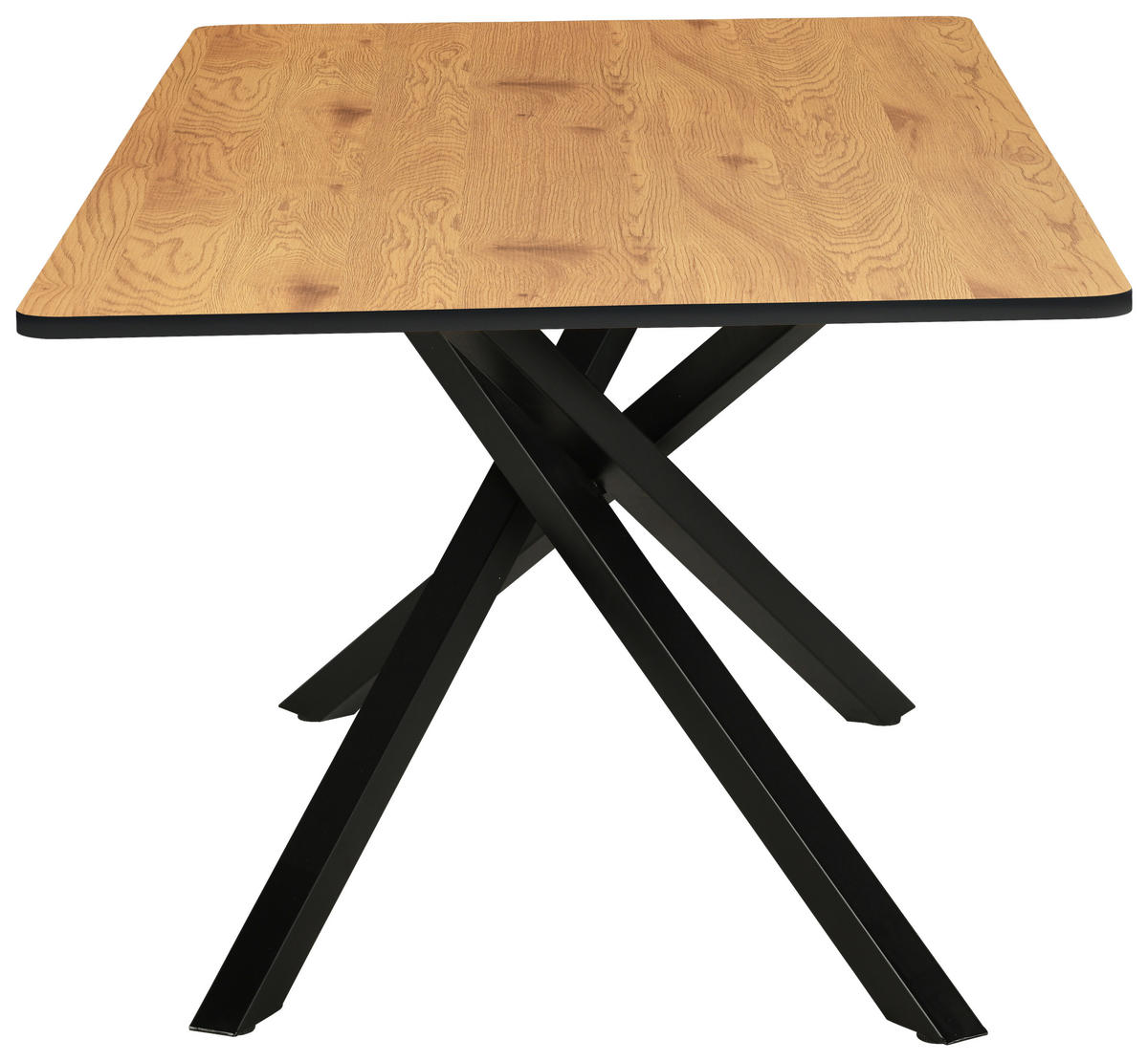 TRPEZARIJSKI STO  boja hrasta   - boja hrasta/crna, Dizajnerski, metal/pločasti materijal (180/90/75cm) - Carryhome