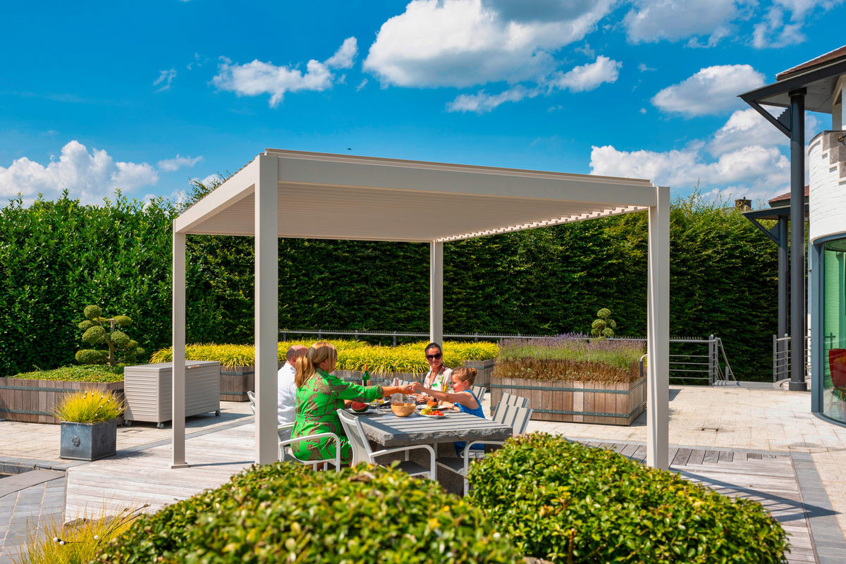 PERGOLA - Grau, Lifestyle, Metall (300/250/300cm) - Gardenson