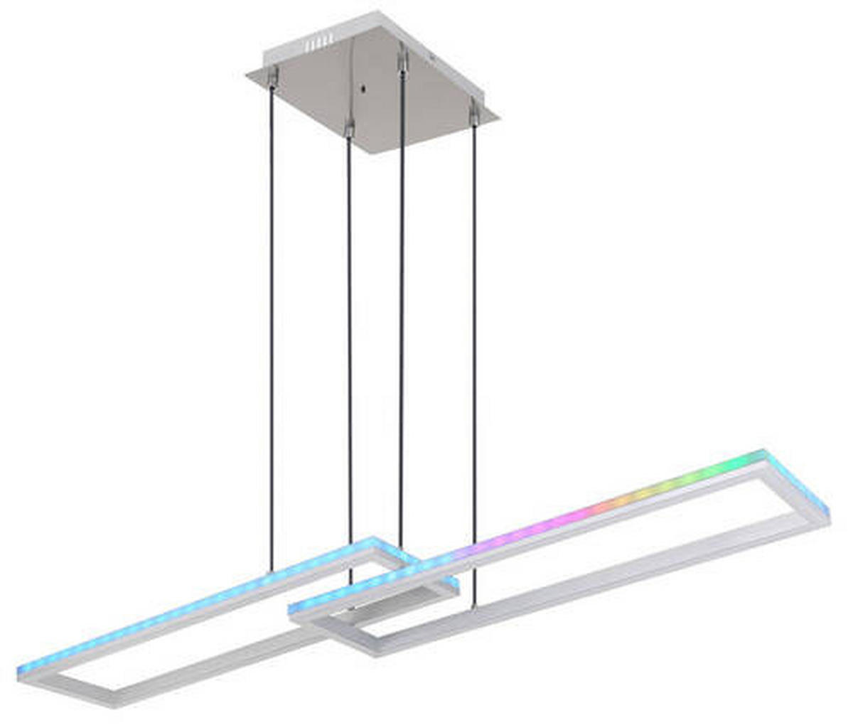 LED-HÄNGLAMPA 119,5/25,5/120 cm  - opal/silver, Trend, metall/plast (119,5/25,5/120cm) - Globo