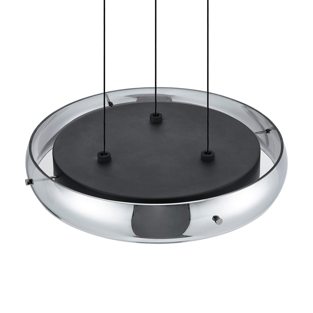 LED-HÄNGELEUCHTE Homam 50/20-150 cm   - Schwarz/Grau, Basics, Glas/Kunststoff (50/20-150cm) - Dieter Knoll