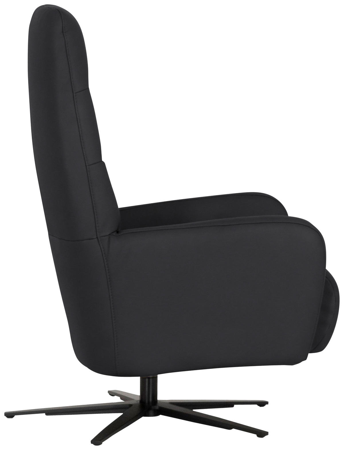 RELAXSESSEL Leder Anthrazit  - Anthrazit/Schwarz, Modern, Leder/Metall (66/110/83cm) - Joop!