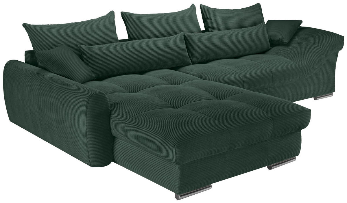 Freisteller von Carryhome ECKSOFA Dunkelgrün Cord.