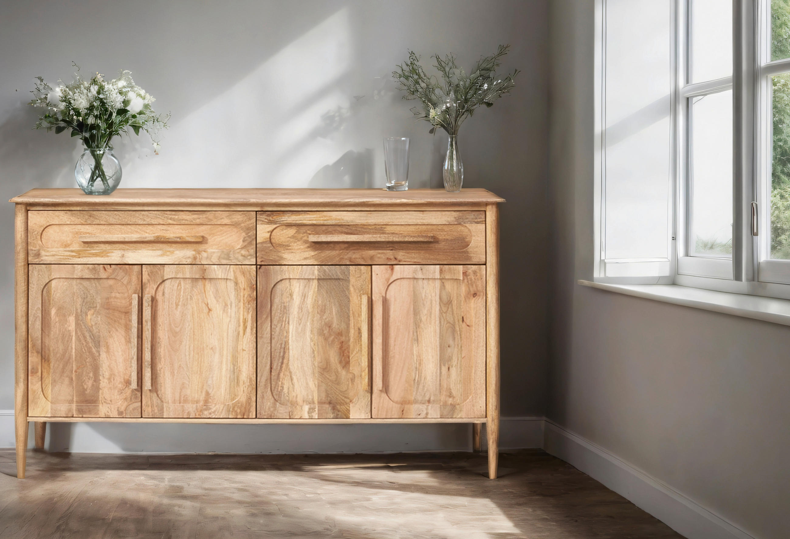 SIDEBOARD 160/90/40 cm  - naturfärgad, Natur, trä (160/90/40cm) - Livetastic