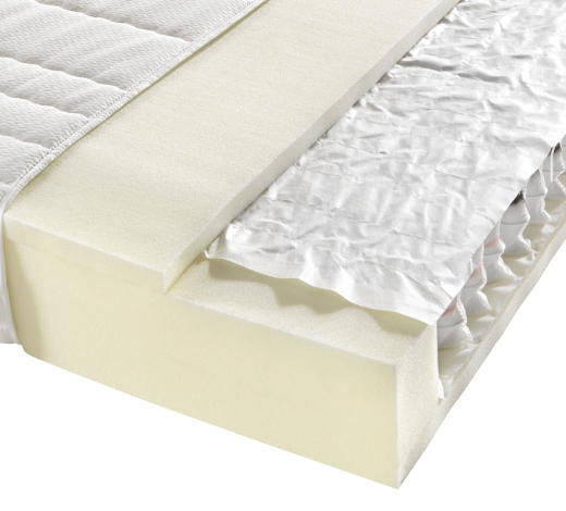 TASCHENFEDERKERNMATRATZE H3 140/200 cm Höhe ca. 20 cm 5 -Zonen - Weiß, Basics, Textil (140/200cm) - Breckle