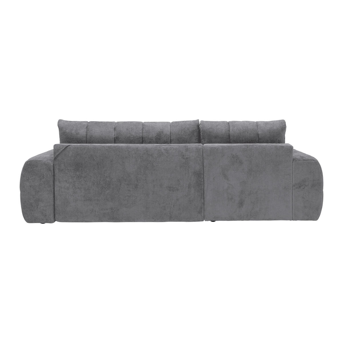ECKSOFA Flachgewebe Grau  - Schwarz Hochglanz/Grau, Modern, Textil/Metall (166/93/273cm) - MID.YOU