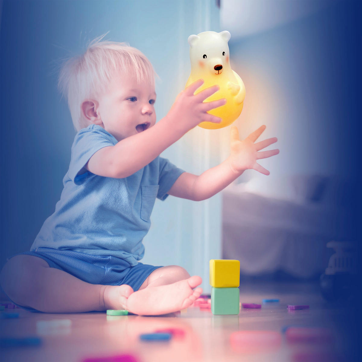 KINDER-NACHTLICHT - Weiß, Basics, Kunststoff (12/12/24cm) - Angelcare