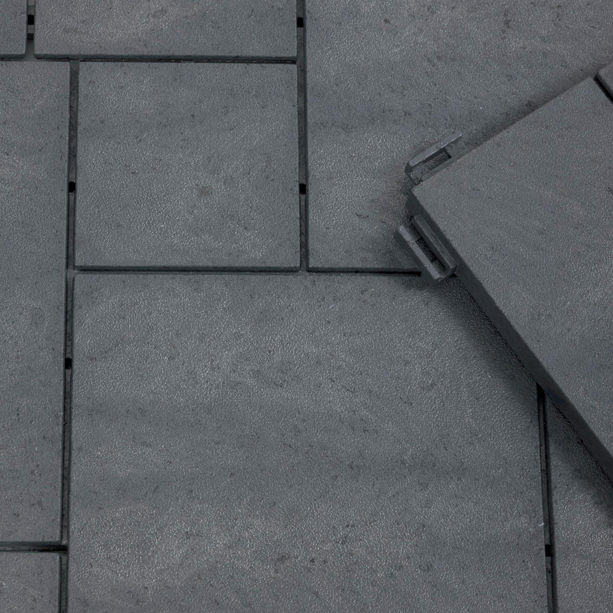 TERRASSENFLIESE STEEL GREY 30X30CM 6-ER SET  - Edelstahlfarben, MODERN, Kunststoff (31,8/31,8/8,3cm)