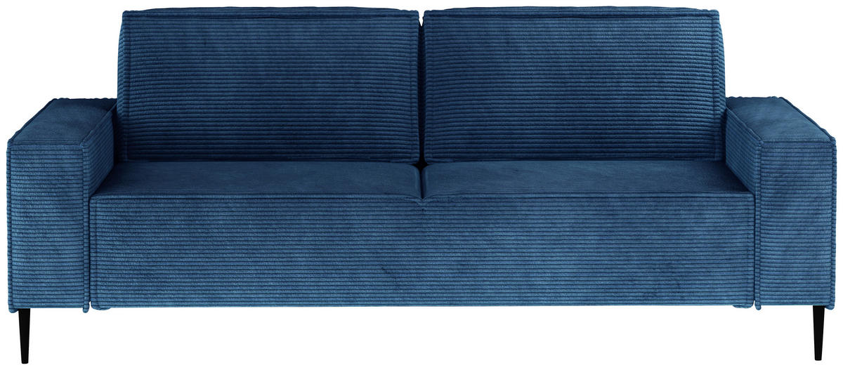 BÄDDSOFFA i vävt tyg kunglig blå  - kunglig blå/svart, Design, metall/textil (240/89/103cm) - MID.YOU