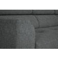 ECKSOFA in Webstoff Dunkelgrau  280/205 cm  - Dunkelgrau/Schwarz, Design, Textil/Metall (280/205cm) - Xora