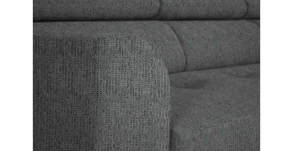ECKSOFA in Webstoff Dunkelgrau 280/205 cm - Dunkelgrau/Schwarz, Design, Textil/Metall (280/205cm) - Xora
