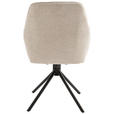ARMLEHNSTUHL  Sitzfläche 180° drehbar, automatische Rückholfunktion  - Creme/Schwarz, Design, Textil/Metall (59/88/63cm) - Carryhome