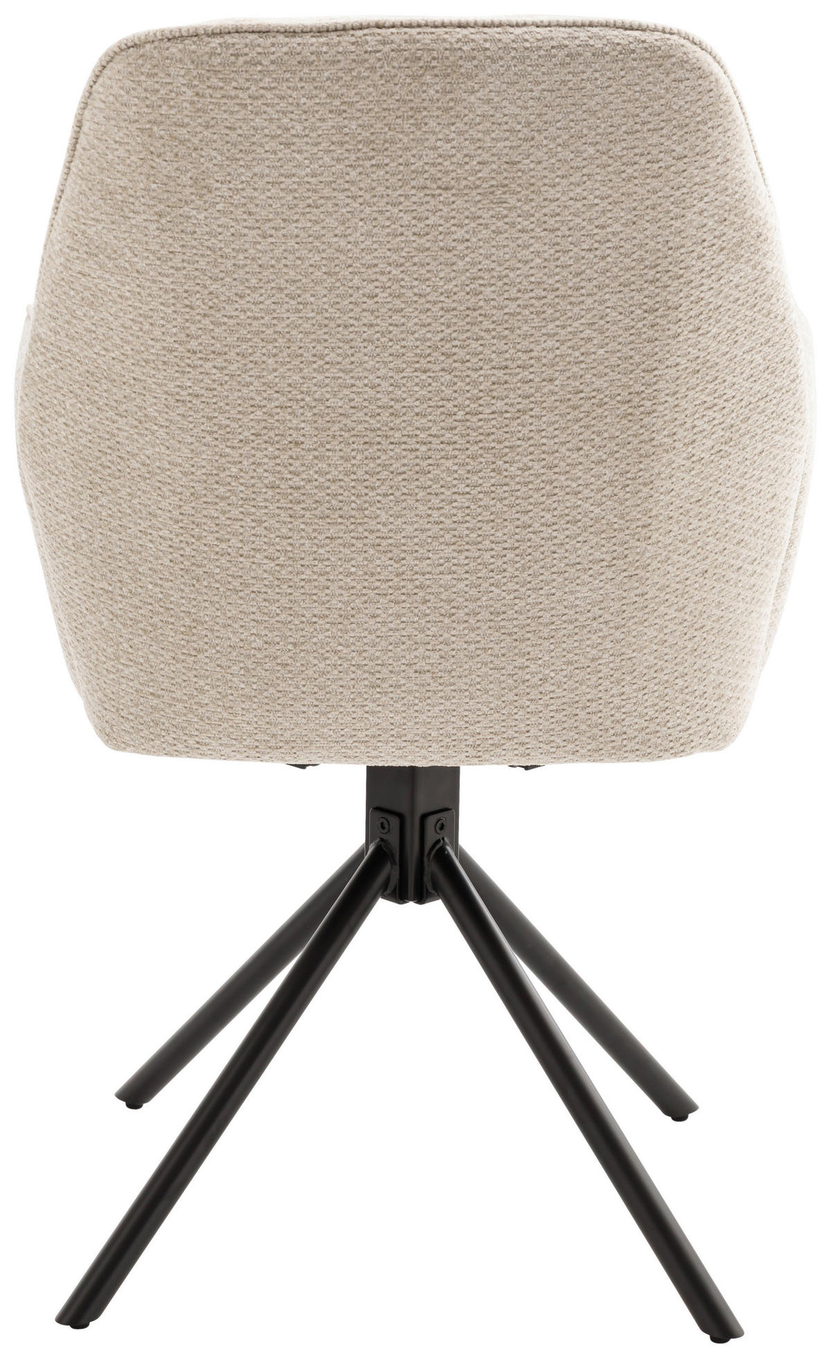 ARMLEHNSTUHL  in Eisen Struktur  - Creme/Schwarz, Design, Textil/Metall (59/88/63cm) - Carryhome