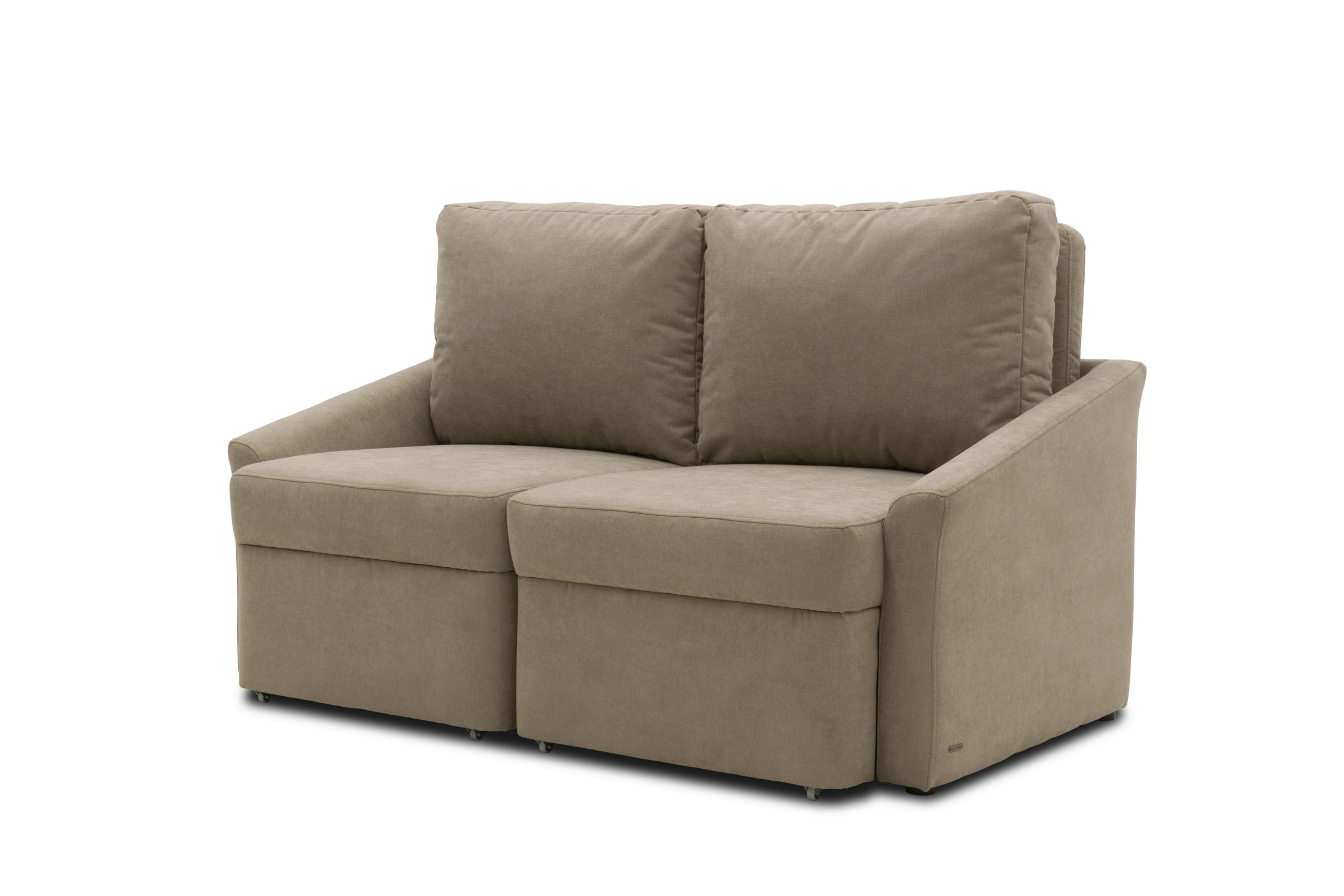 SCHLAFSOFA Mikrofaser Beige  - Beige/Schwarz, Basics, Kunststoff/Textil (168/86/96cm) - MID.YOU