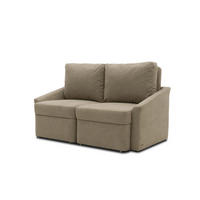SCHLAFSOFA Mikrofaser Beige  - Beige/Schwarz, Basics, Kunststoff/Textil (168/86/96cm) - MID.YOU