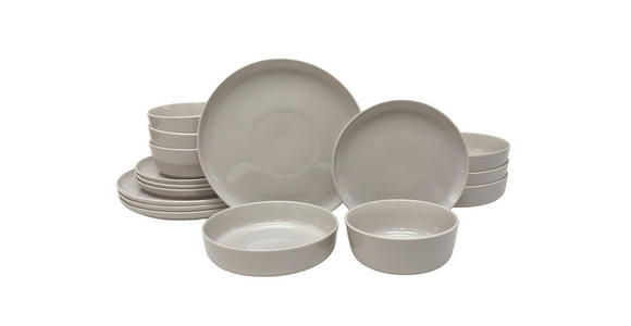 KOMBISERVICE Colori grigio 24-teilig  - Grau, Trend, Keramik - Novel