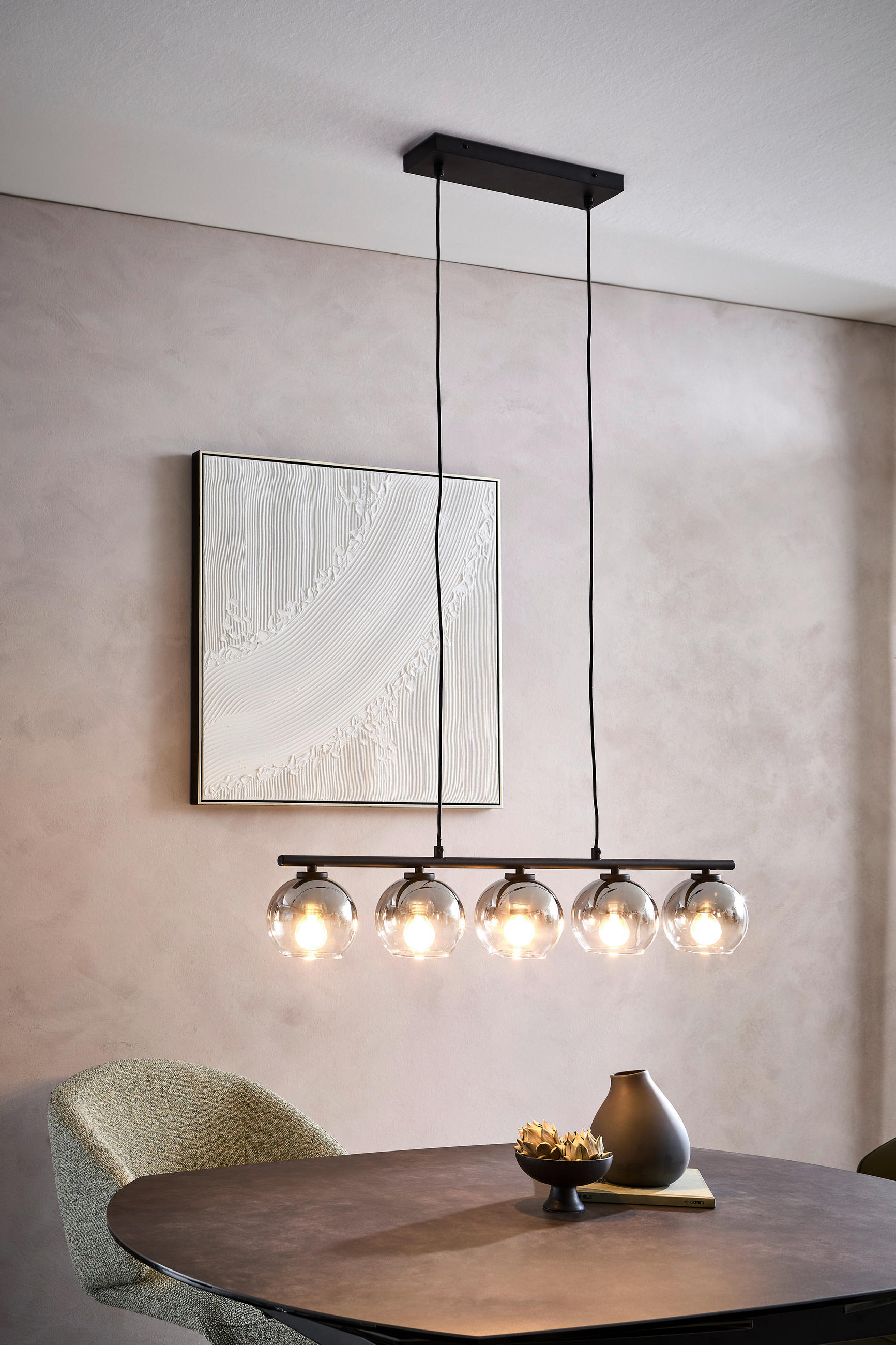 HÄNGELEUCHTE 83/13/150 cm  - Schwarz, Basics, Glas (83/13/150cm) - Novel