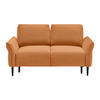 2-SITZER-SOFA Cord Orange  - Schwarz/Orange, Modern, Holz/Textil (150/85/92cm) - MID.YOU