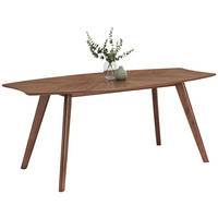 ESSTISCH Kautschukholz furniert formgebogen Walnussfarben  - Walnussfarben, LIFESTYLE, Holz/Holzwerkstoff (180/90/75cm) - Livetastic
