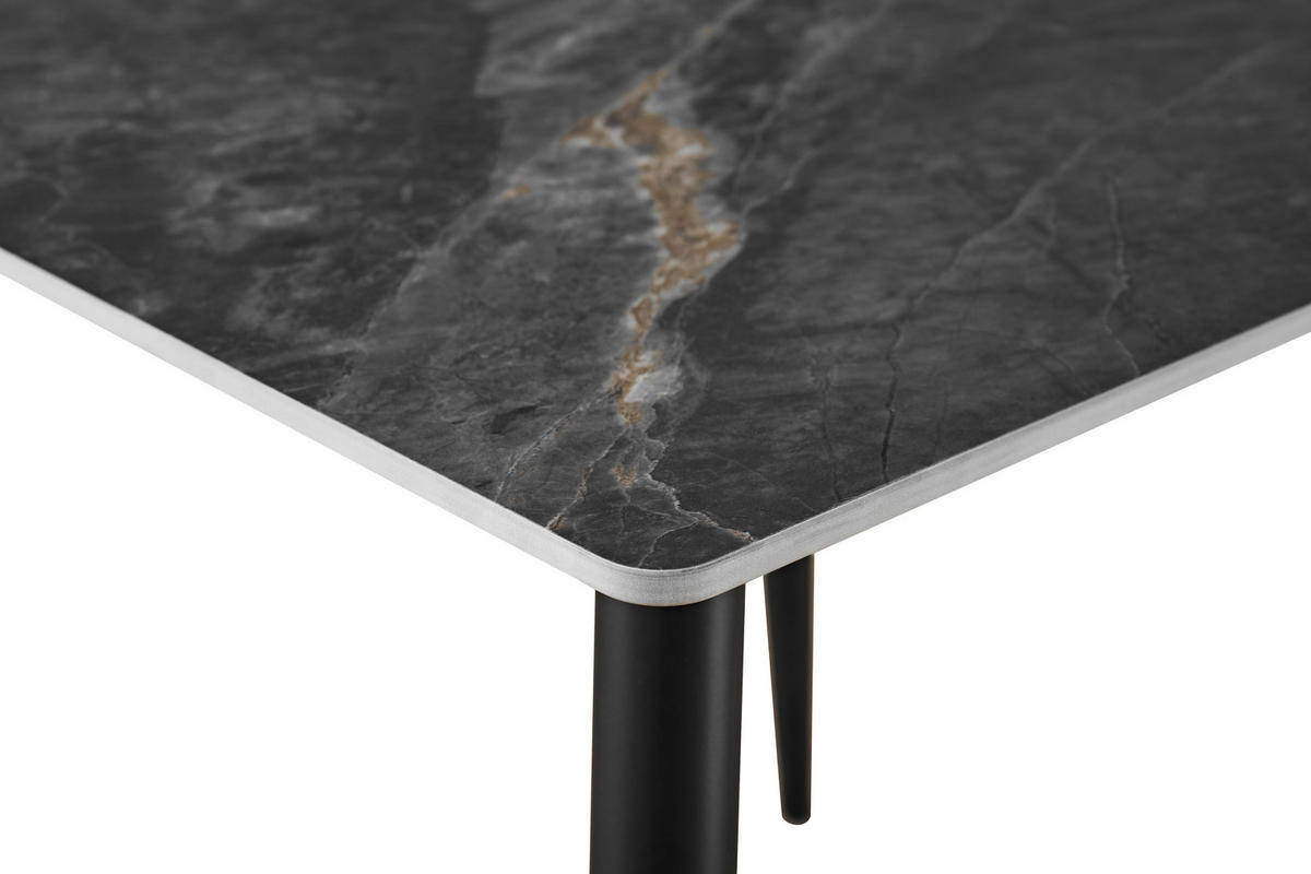 JÍDELNÍ STŮL, šedá, 75/75/75 cm - šedá/černá, Design, kov/keramika (75/75/75cm) - Ti'me