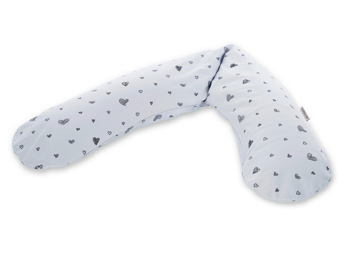 STILLKISSENBEZUG 190 cm   - Blau/Hellgrau, Basics, Textil (190cm) - Theraline