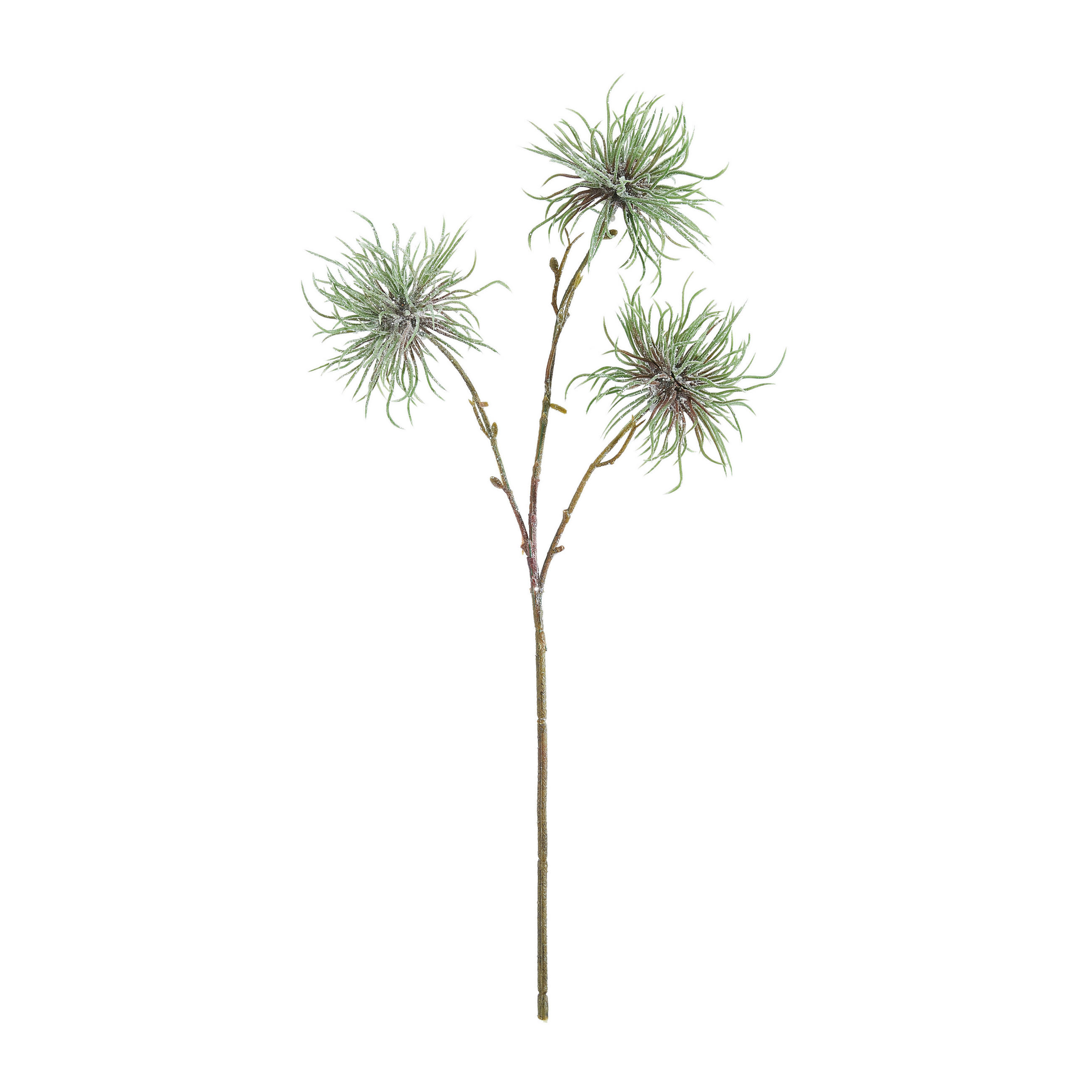 DEKOZWEIG - Silberfarben/Grün, Natur, Kunststoff (44cm)