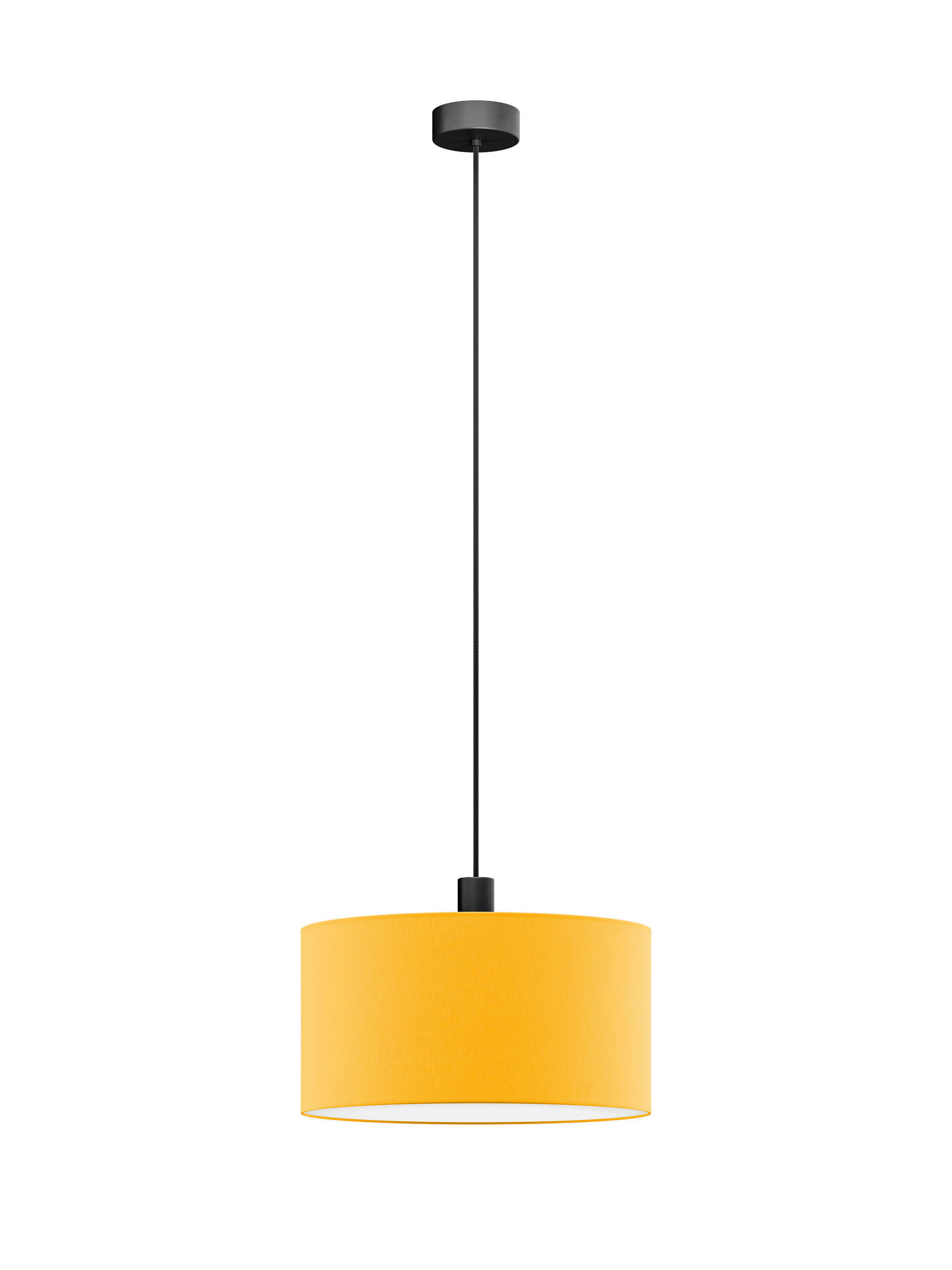 FÜGGŐLÁMPA 50/130 cm  - sárga, Basics, műanyag/textil (50/130cm)