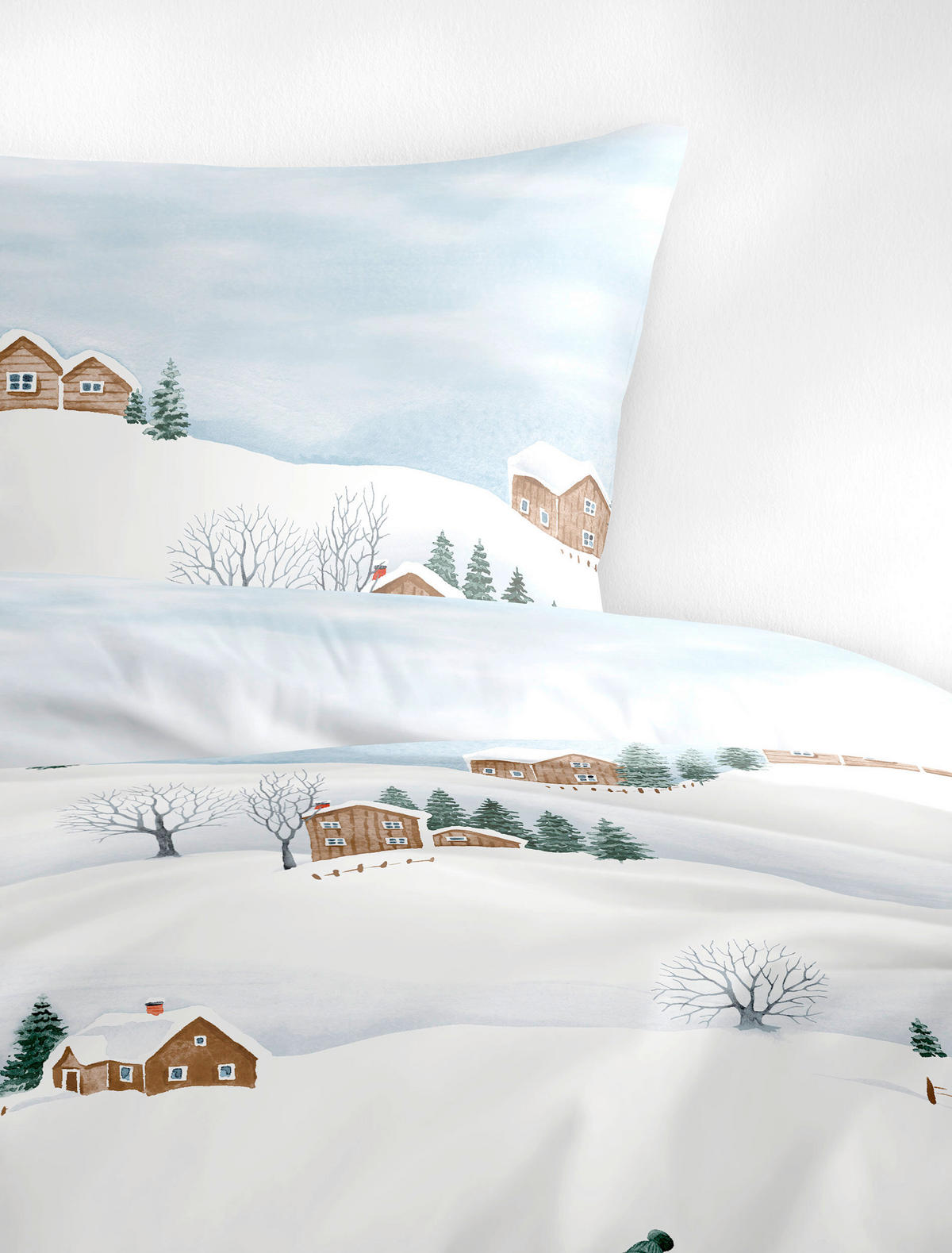 BETTWÄSCHE 2-teilig Biber 135/200 cm  - Blau, Design, Textil (135/200cm) - Bierbaum
