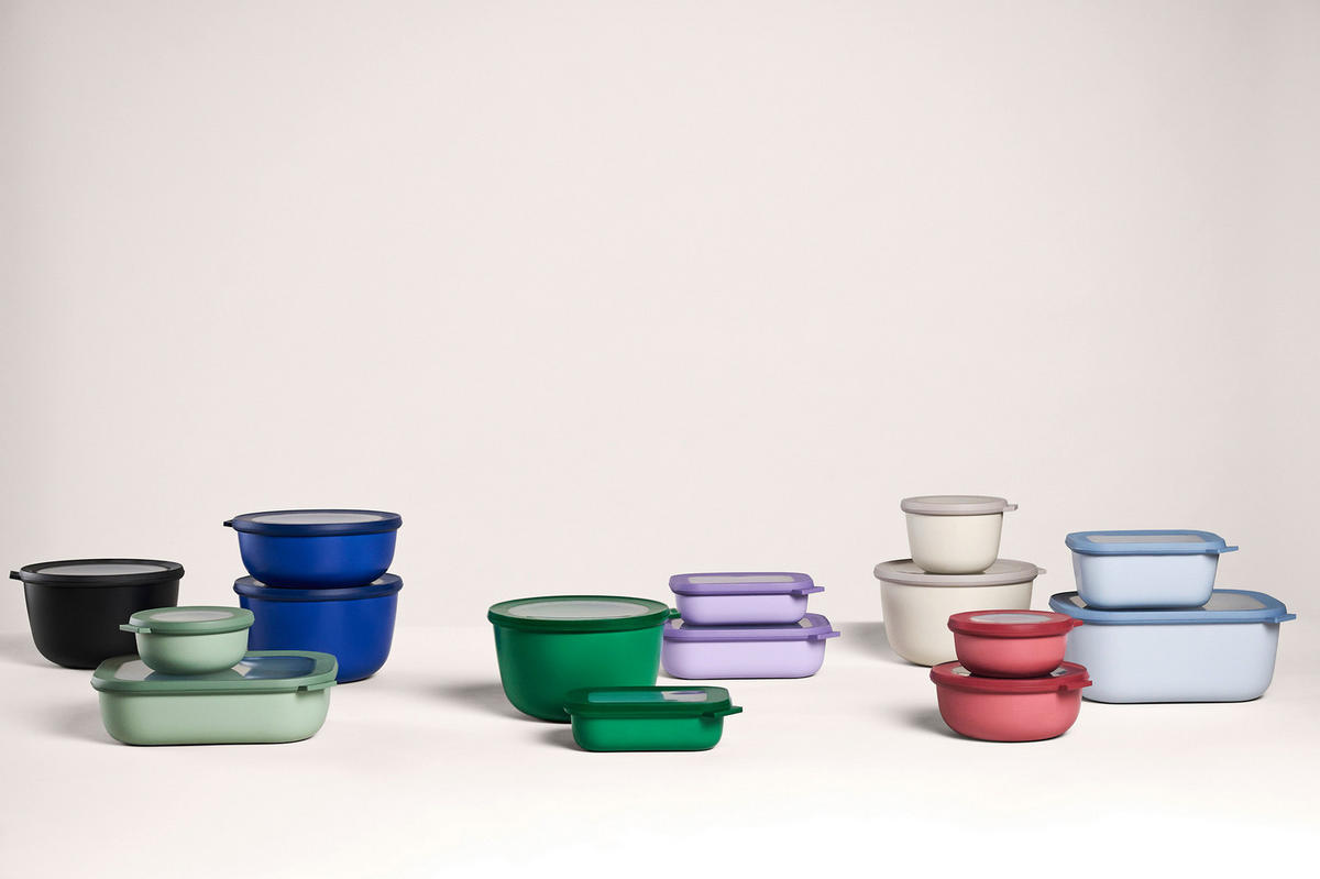 VORRATSDOSENSET  - Klar/Hellblau, KONVENTIONELL, Kunststoff (19/12/19,2cm) - Mepal