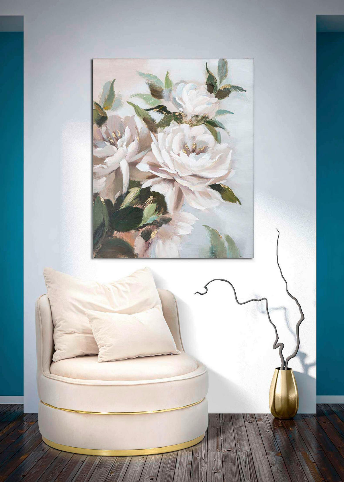 LEINWANDBILD Blumen  - Basics, Holz/Textil (100/80/3.7cm)