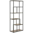REGAL Naturfarben, Schwarz  - Schwarz/Naturfarben, Basics, Holzwerkstoff/Metall (70/170/33cm) - Xora