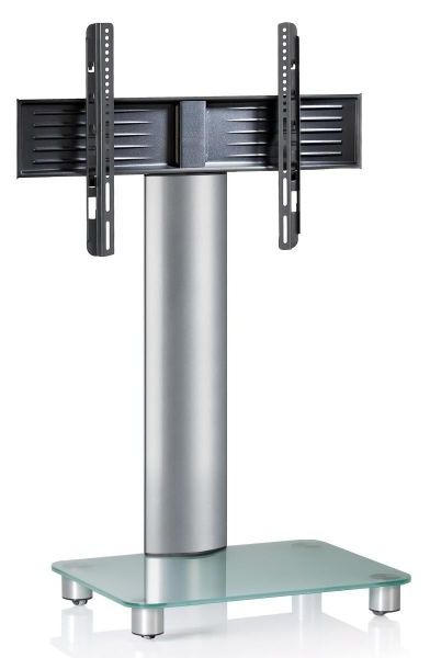 TV-RACK Metall, Glas Silberfarben, Klar  - Klar/Silberfarben, KONVENTIONELL, Glas/Metall (60/100/44cm) - MID.YOU