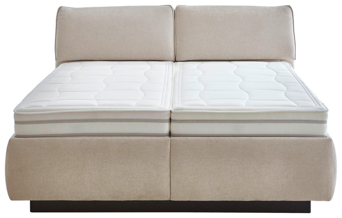 POLSTERBETT 180/200 cm,  in Naturfarben, Matratze, gepolstertes Kopfteil, Lattenrost, Bettkasten, H4 + H5 = sehr fest + hart  - Schwarz/Weiß, KONVENTIONELL, Holz/Holzwerkstoff (180/200cm) - Beldomo - Sleep